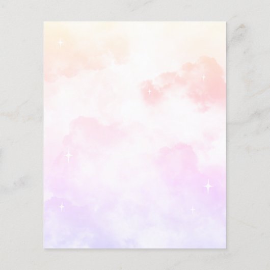 Papier Budget Cloud Neuf nuages et étoiles pastel Dreamy (Dos)