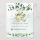 Papier BUDGET CODE DE PHOTOGRAPHIE Faire-part de mariage  (Devant)