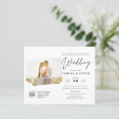 Papier BUDGET CODE QR PHOTO Détails RSVP Invitation de Ma (Debout devant)