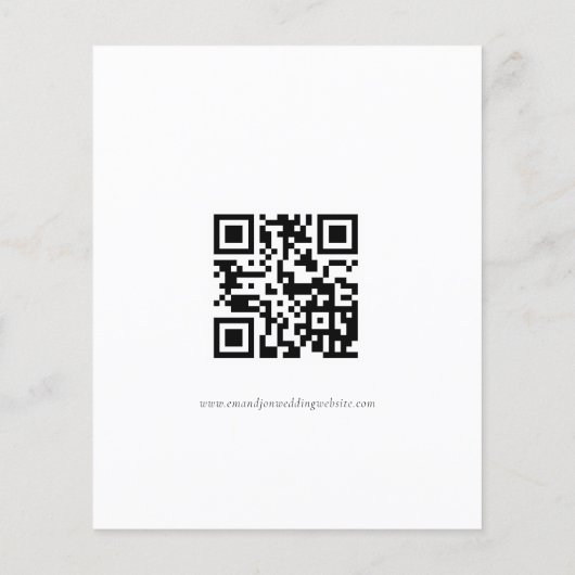 Papier Budget Code QR - Photo Mariage RSVP Enclôture RSVP (Dos)