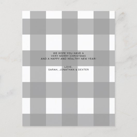 Papier BUDGET Coeur Argent Joyeux Script photo Noël (Dos)