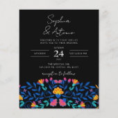 Papier Budget Coloré mexicain Floral Fiesta Mariage (Devant)