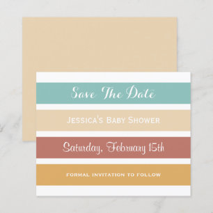 Papier Budget Colorful Pastel Stripes Enregistrer la date