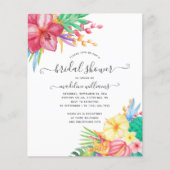 Papier BUDGET Colorful Tropical Floral Fête des mariées (Devant)