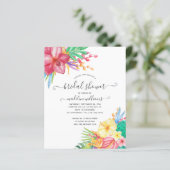 Papier BUDGET Colorful Tropical Floral Fête des mariées (Debout devant)