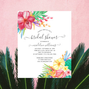 Papier BUDGET Colorful Tropical Floral Fête des mariées