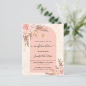 Papier Budget Confirmation pampas herbe marbre rose blush (Debout devant)