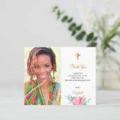 Papier Budget confirmation photo florale fille merci (Debout devant)