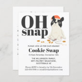 Papier Budget Cookie Swap Puppy et Cookies Invitation (Devant / Derrière)