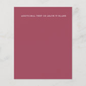 Papier BUDGET Coquelicots Rouges Élégant Mariage Floral B (Dos)