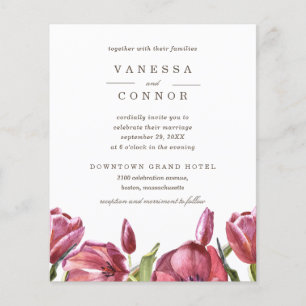 Papier BUDGET Coquelicots Rouges Élégant Mariage Floral B