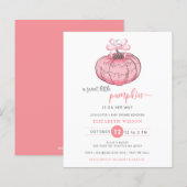 Papier Budget Coquette Citrouille Pink Bow Girl Baby show (Devant / Derrière)