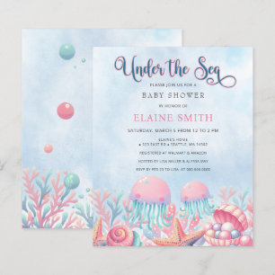 Papier Budget Corail Sous Le Baby shower Maritime De La M