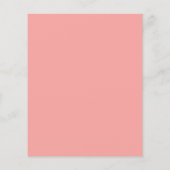 Papier Budget Coral Botanique Douche nuptiale Invitation (Dos)