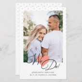 Papier Budget Coral Coeur Nous faisons Pois Photo Mariage (Devant / Derrière)