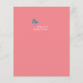 Papier Budget Coral Fleur sauvage Bird Floral Mariage fro (Dos)