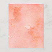 Papier Budget Coral Peach Brunch & Bubbly Fête des mariée (Dos)