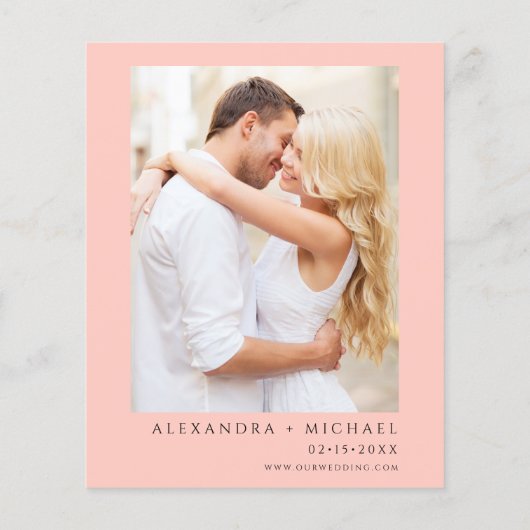 Papier Budget Coral Peach Floral Photo Arch Mariage (Dos)