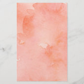 Papier Budget Coral Pêche Baby shower Pastel Invitation (Dos)