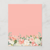 Papier Budget Coral & Rose Rose nuptiale Invitation (Dos)