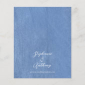 Papier Budget Cornflower Blue Floral Faire-part de mariag (Dos)