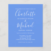 Papier Budget Cornflower Blue Photo Faire-part de mariage (Devant)