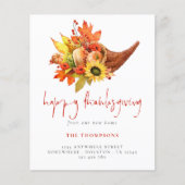 Papier Budget Cornucopia Citrouilles Thanksgiving Nouvell (Devant)