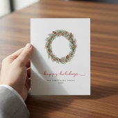 Papier Budget Corporate Happy Holidays Wreath