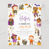 Papier Budget Costume mignon Fille Halloween fête d'anniv (Devant)