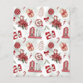 Papier Budget Cosy Noël Fête Invitation (Dos)