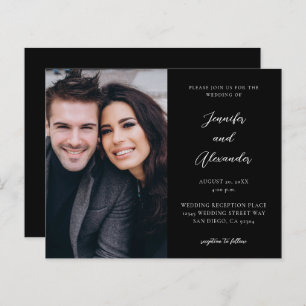 Papier Budget Côté Photo Mod El Calligraphie Mariage Noir
