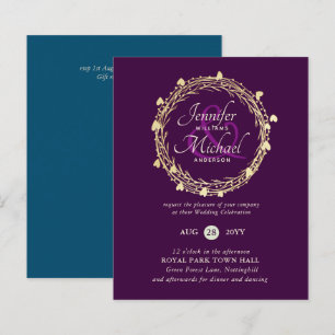 Papier BUDGET Couleur Tendances Gold Wreath Wedding Invit