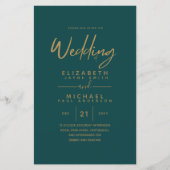 Papier BUDGET Couleur Tendances Mariage OR Inviter Modern (Devant)
