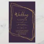 Papier BUDGET Couleur Tendances Mariage OR Inviter Modern (Devant)