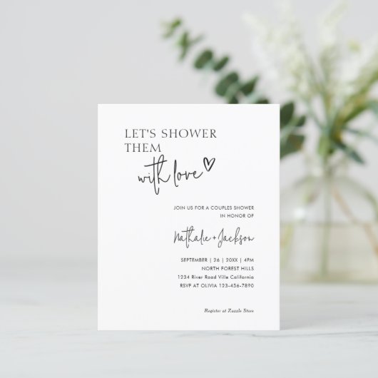 Papier BUDGET Couple Faisons-les douter avec amour nuptia (Debout devant)