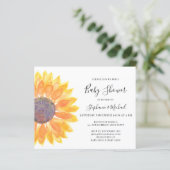 Papier Budget Couples de tournesol Baby shower Invitation (Debout devant)