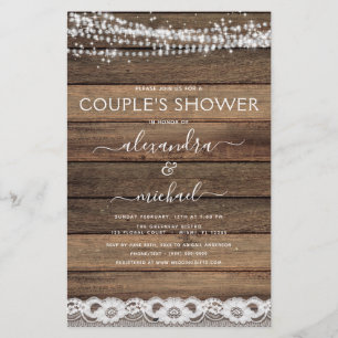 Papier Budget Couple's Shower Rustic Farmhouse