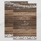Papier Budget Couple's Shower Rustic Farmhouse (Devant / Derrière)
