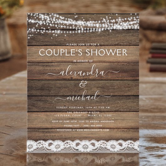Papier Budget Couple's Shower Rustic Farmhouse