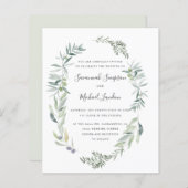 Papier BUDGET - Couronne de mariage avec un bel olivier e (Devant / Derrière)