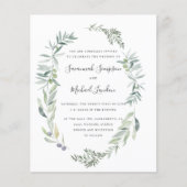 Papier BUDGET - Couronne de mariage avec un bel olivier e (Devant)