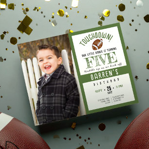 Papier Budget Coute Football Photo Invitation Anniversair