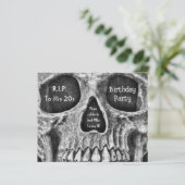 Papier Budget crâne gothique Anniversaire Fête RIP à ses  (Debout devant)