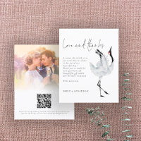 BUDGET Crane Photo Code QR Mariage Remerciements