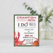 Papier BUDGET Crawfish Fiançailles 4 Invitation photo (Debout devant)