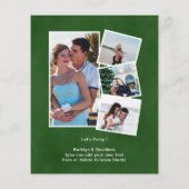 Papier BUDGET Crawfish Fiançailles 4 Invitation photo (Dos)