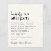 Papier Budget Crème QR Code Mariage Réception Invitation (Devant)