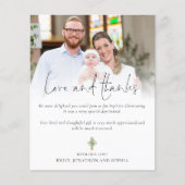 Papier Budget Croisé Photo Baptême Amour Merci (Devant)