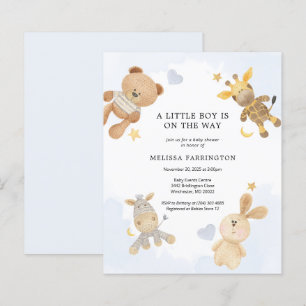 Papier Budget Cudly Jouets Cute Baby shower Invitation