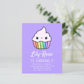 Papier Budget Cupcake Invitation de fête d'anniversaire d (Debout devant)